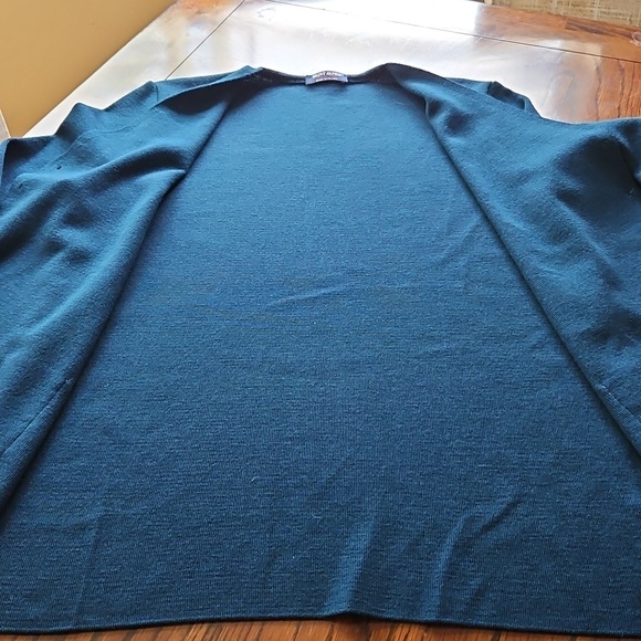Saint James New Wool Blue Cardigan Sweater Est. Size Large - Picture 16 of 16